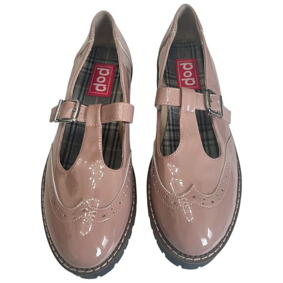 Pop Mary Jane Patent Leather Shoe Blush Womens Size 10 Whimsy Goth Dark Academia - Picture 1 of 9